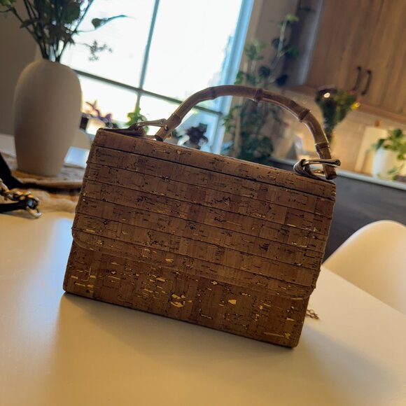 Small Lilly Pulitzer inspired Cork Crossbody Shoulder bag - Picture 2 of 3